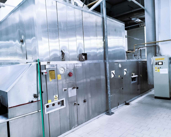 Gostol mesh belt oven with PLC control and stainless steel cladding